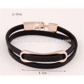 Mode basse moq vente en gros gros gros bracelet en cuir marron